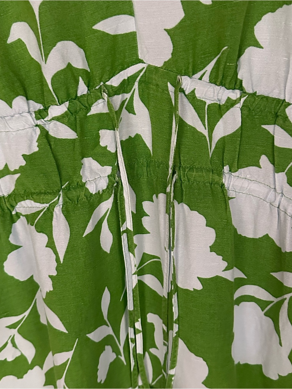 Kate Spade Green and White Floral Wrap-Style Dress - Picture 6 of 12